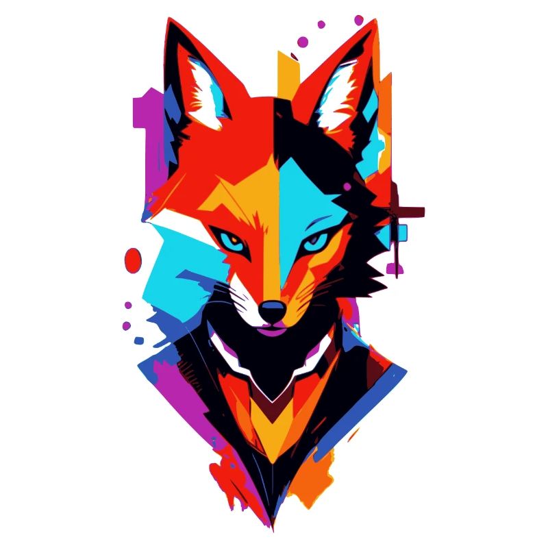 renard comique coloré