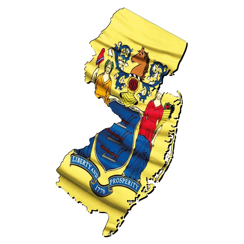 New Jersey (USA) | echte Flagge | Flag Map