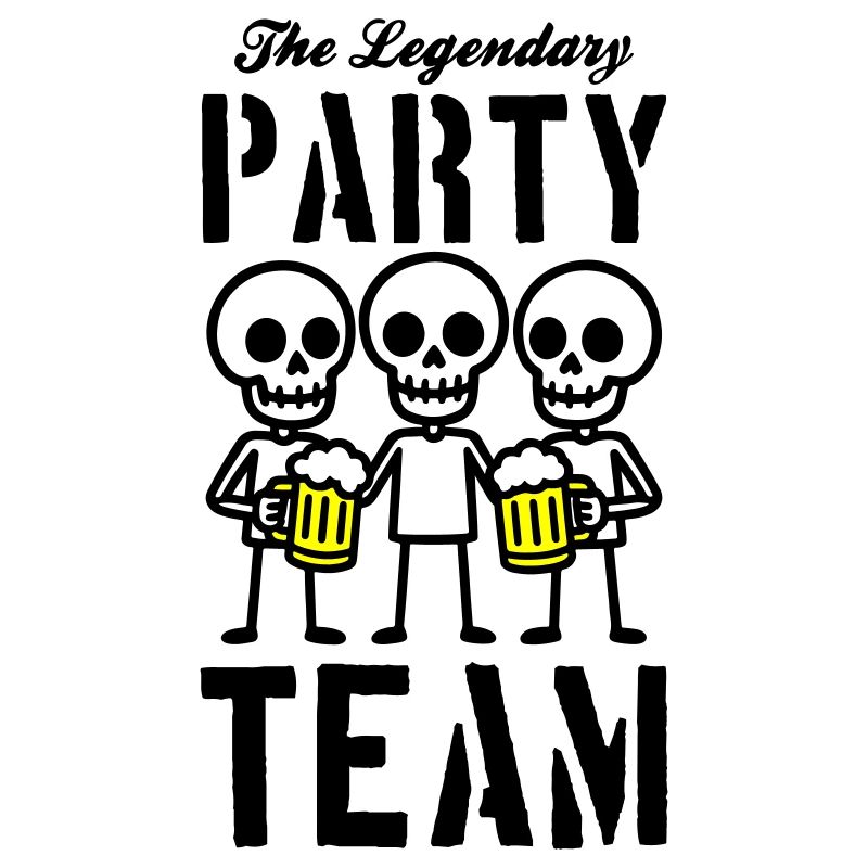 Skelett Bier Party Team