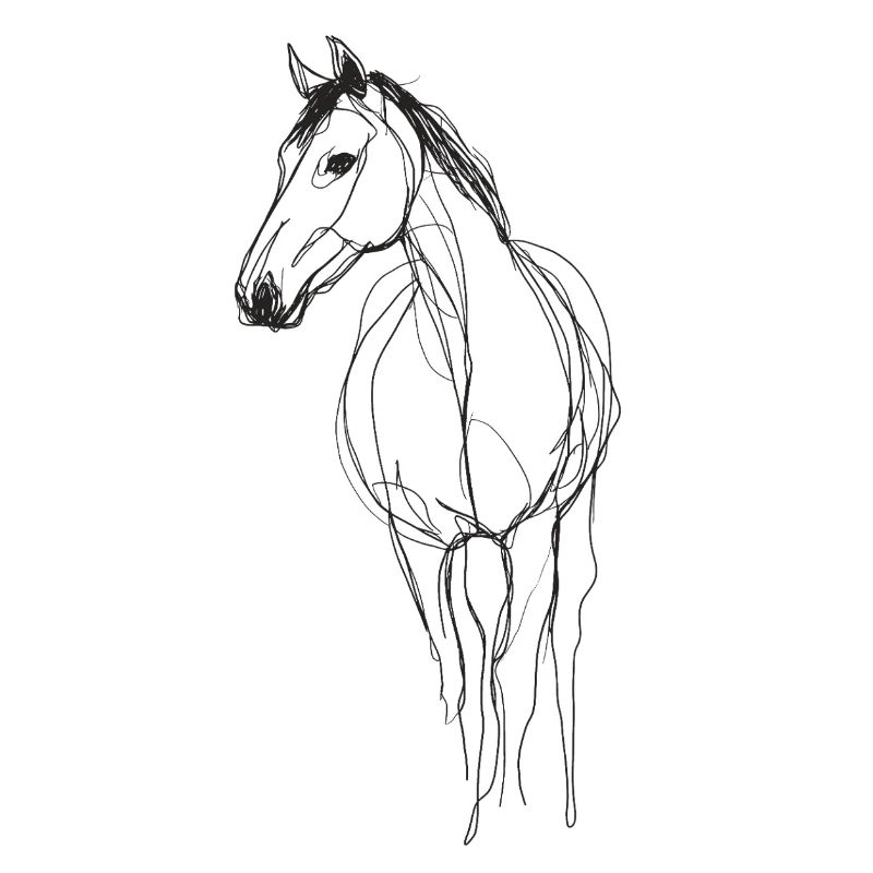 Cheval Line Art