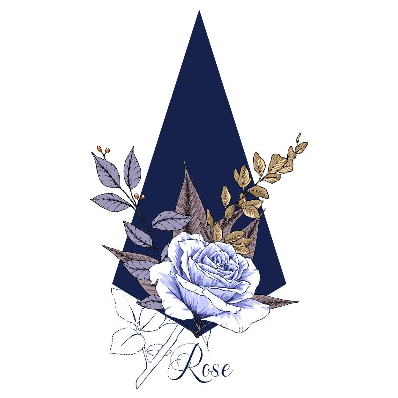 Rose on Blue