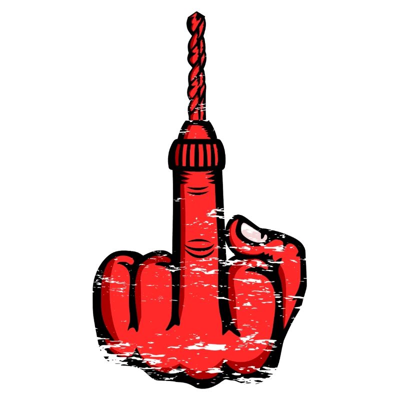 Middle Finger Stingerfinger Drill Design Red