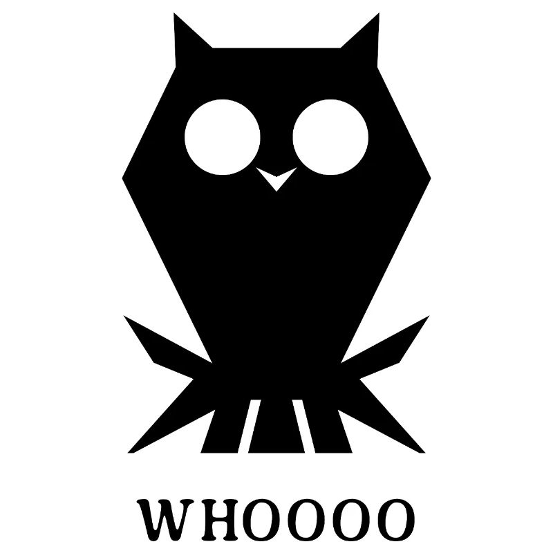 Eule „Whoooo“ – Lustiges Tier Design