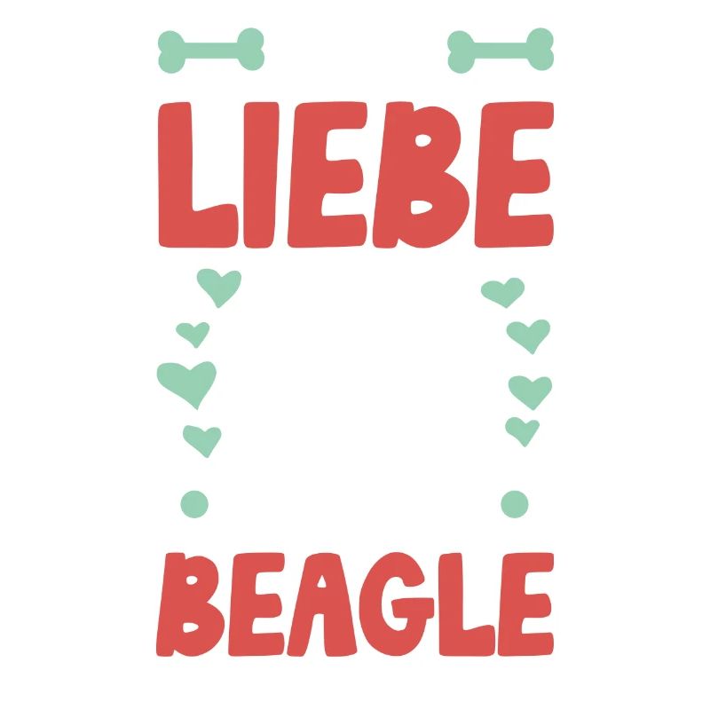 J’aime mon cœur de patte de beagle