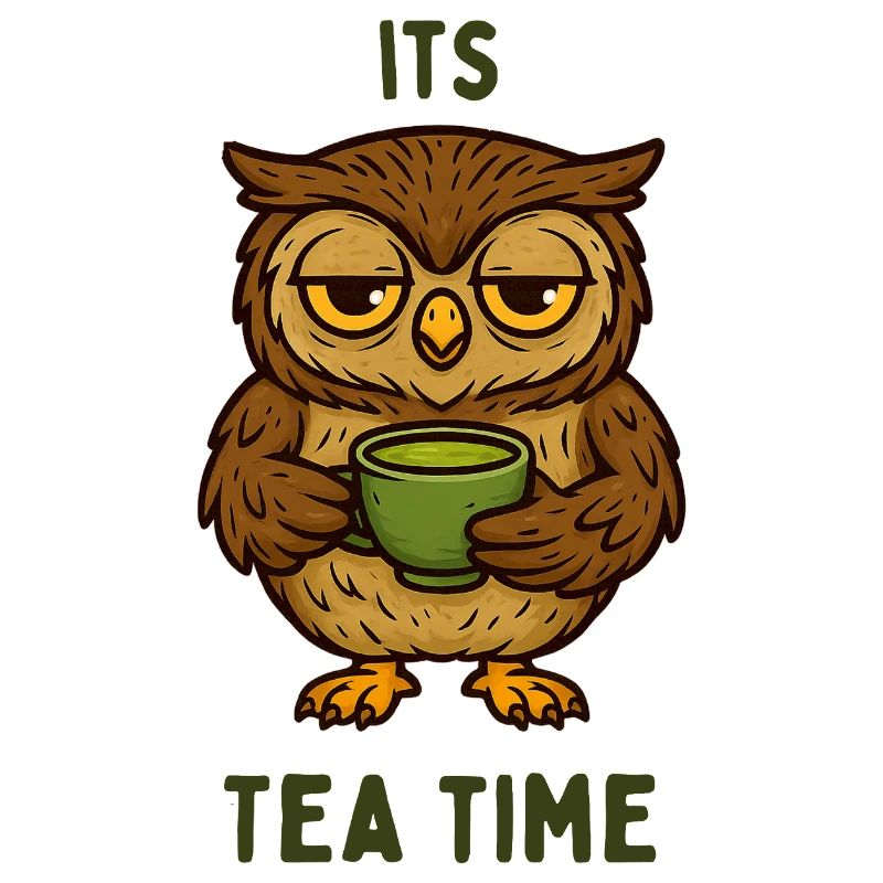 Schlafende Eule Teezeit