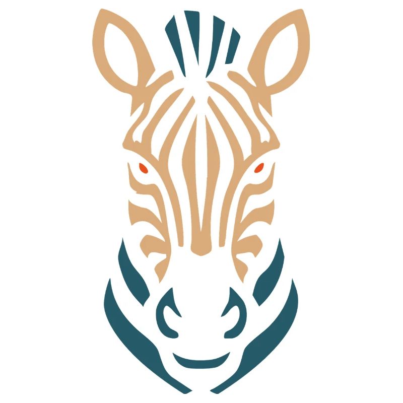 Lignes néon Zebra Head