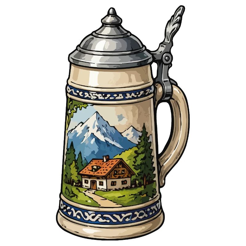 Alpenhütte dans une chope de bière