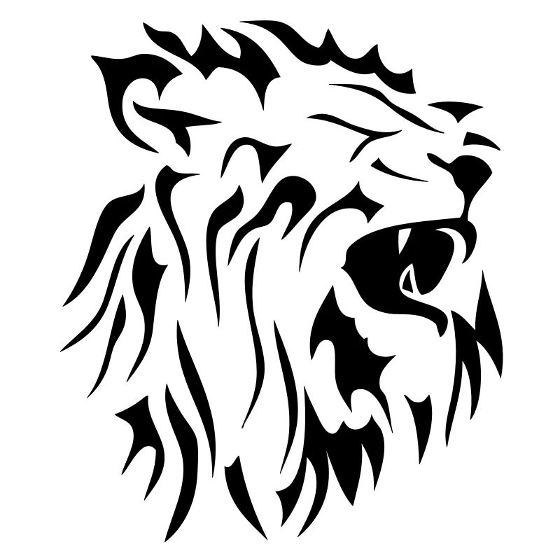 tribal lion face rugit2