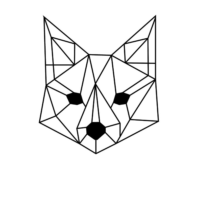 minimalist geometric fox