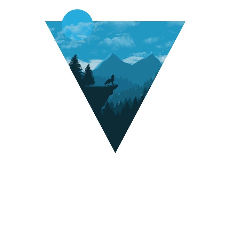 Camping Geschenk Wandern Reisen Backpacker Wolf