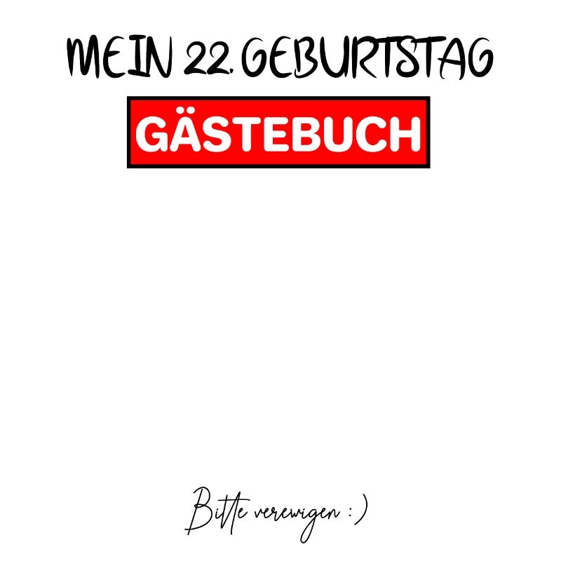 22. Geburtstag Gästebuch