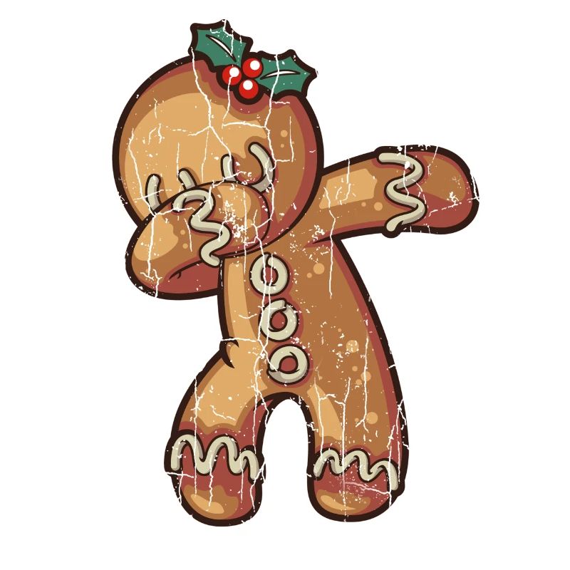 Dabbing Ginger Bread Graphic Cadeaux Noël