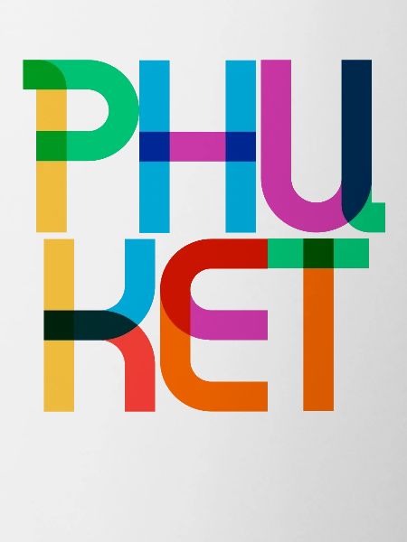 Phuket Thailand Pop Art Letters