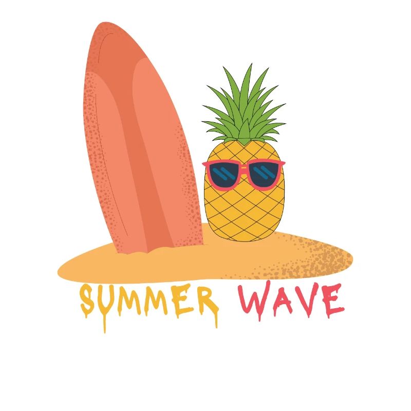 Summer Pineapple Summer Time Sun Holiday Celebrations Wave