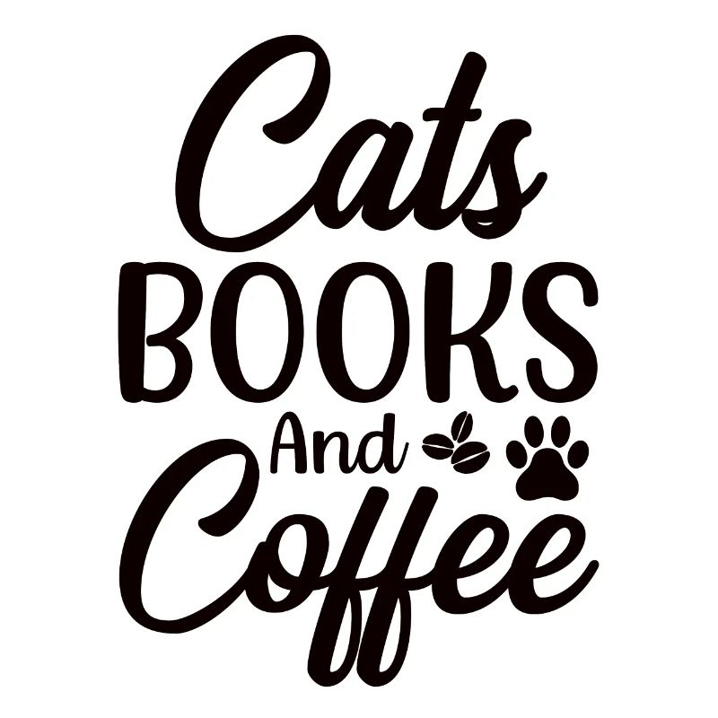 Cat Books Coffee Cat Owner Coffee Drinker