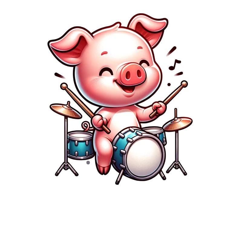 Conception de ferme de batteur de cochon mignon