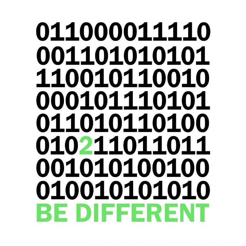 Cadeau Be Different Binary Code Nerd