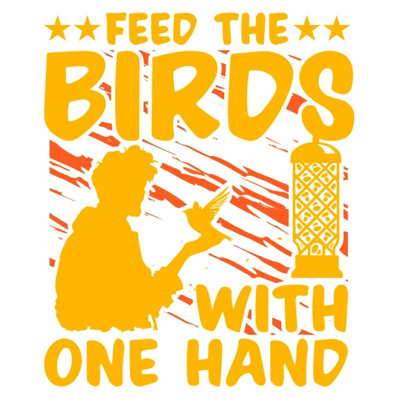 Füttern Sie die Vögel mit einer Hand