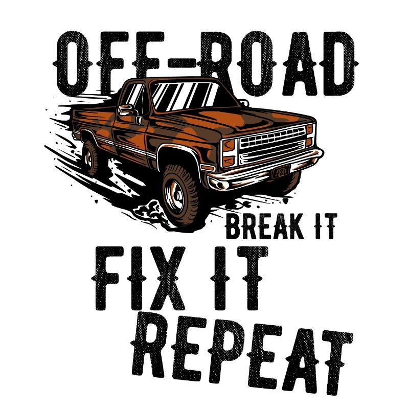 Offroad Break It Fix It Repect Vintage Distressed