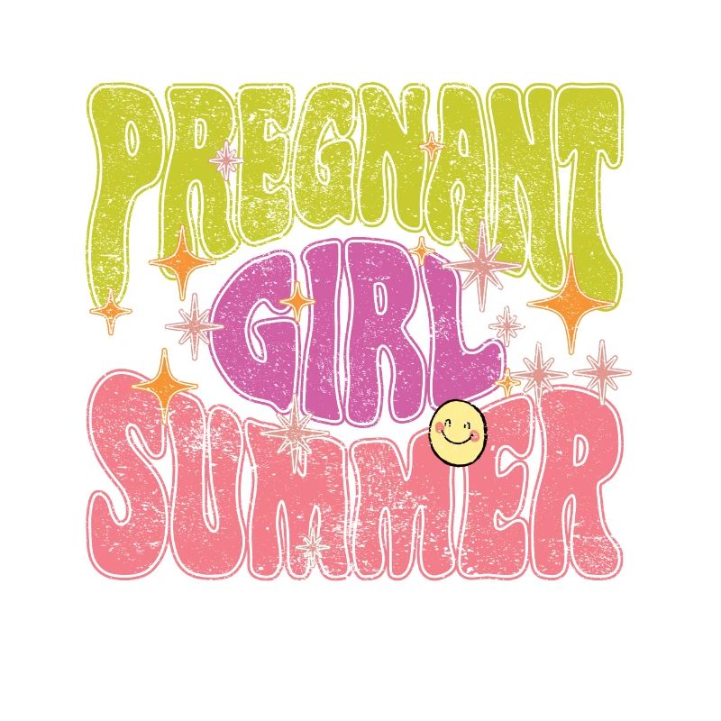 Fille enceinte Été Rétro