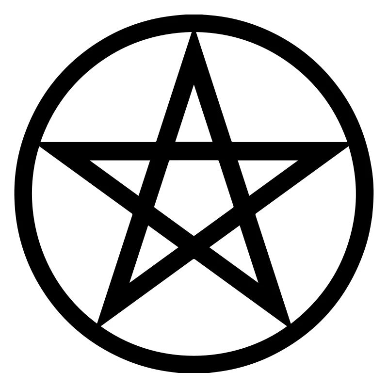 Black pentagram wicca