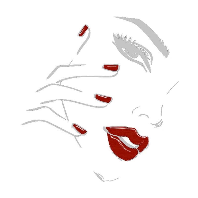 Sinnliche Silouette Rote Lippen