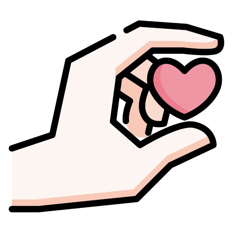Hand mit Herz Geschenk Idee