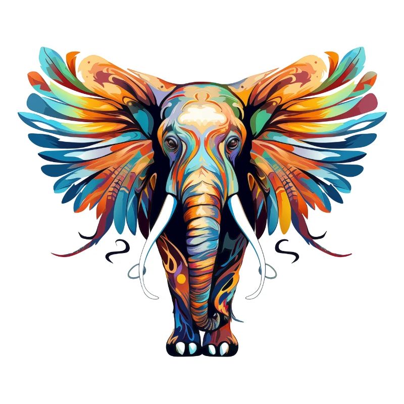 Elephant with Feathers no2