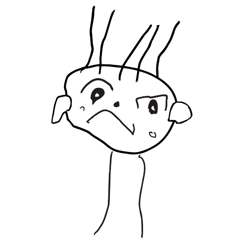 Simple Line Drawing - Face - Herbert