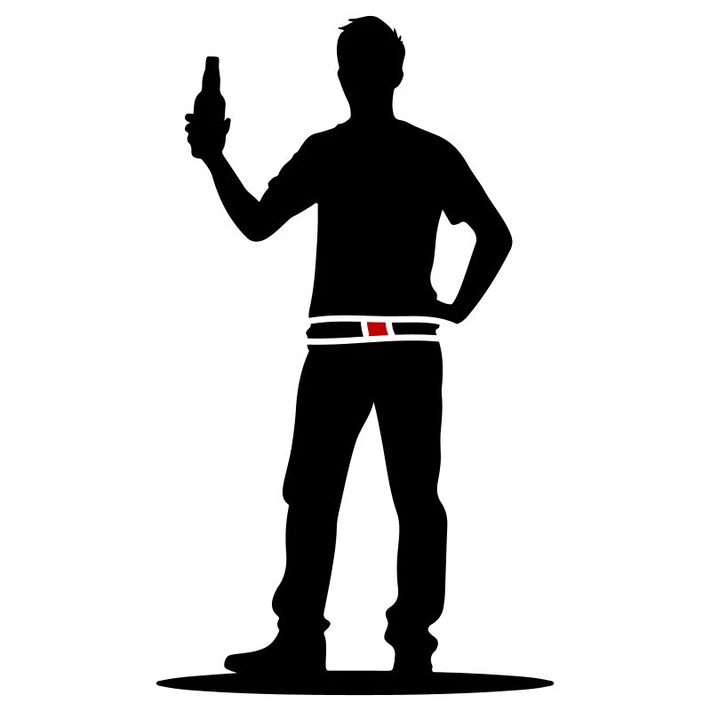 Drinking Bier Silhouette