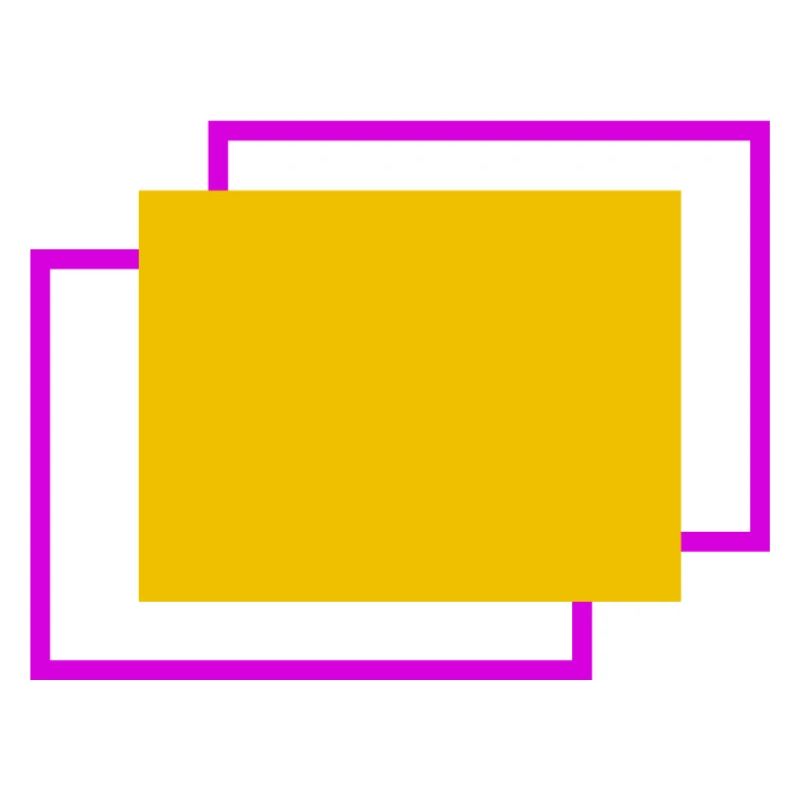 Yellow and fuchsia staggered frame