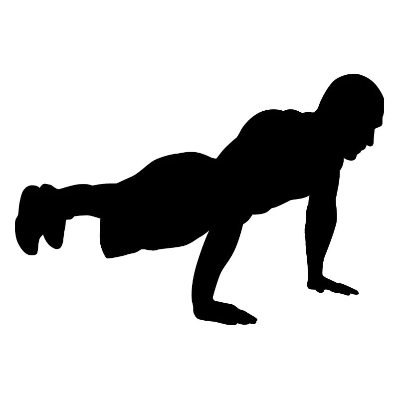 Push up Liegestütze Silhouette Mann
