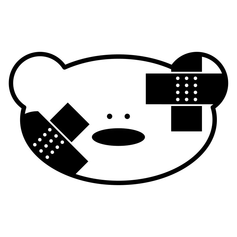 Ours en peluche drôle avec du plâtre