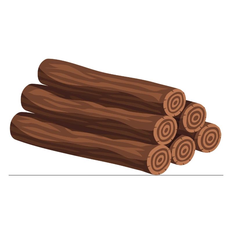 Stack of logs dark brown