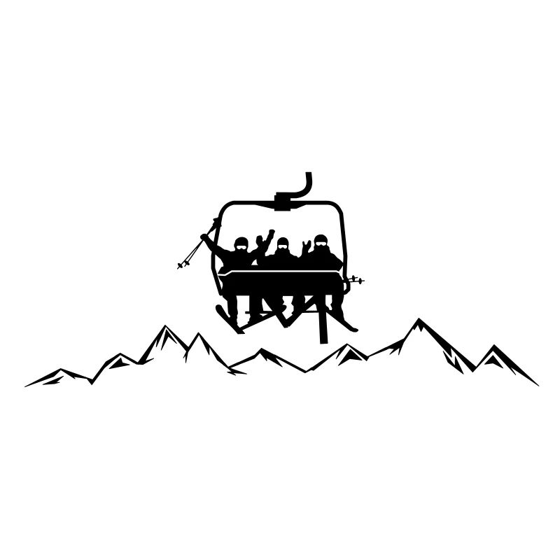 Hiver - Skifahrer Télésiège