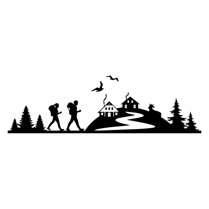 WANDERN Wanderer Mountains Huts Forest
