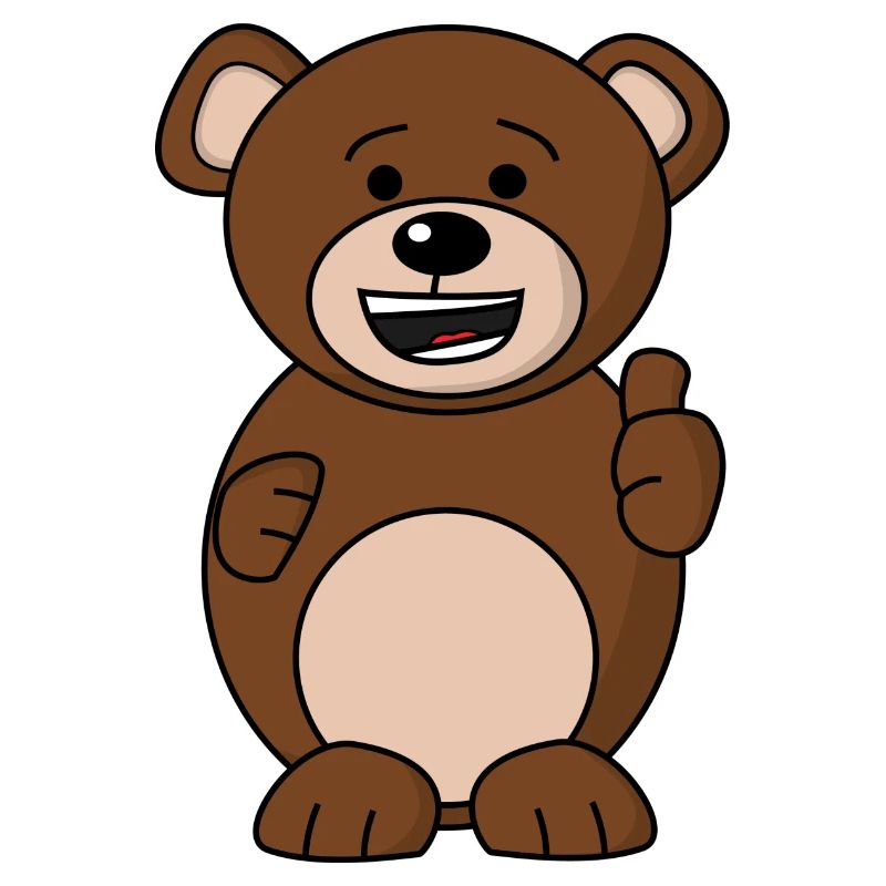 Bruno Bear Happy - Orange