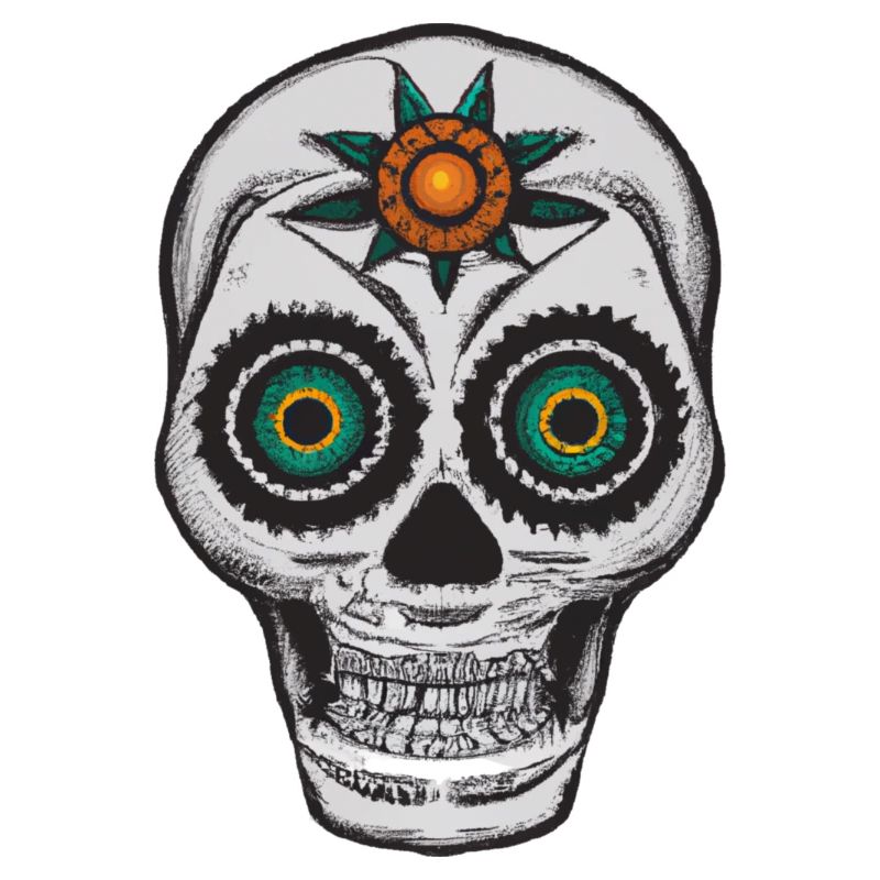 Crâne de style mexicain, Día de Muertos