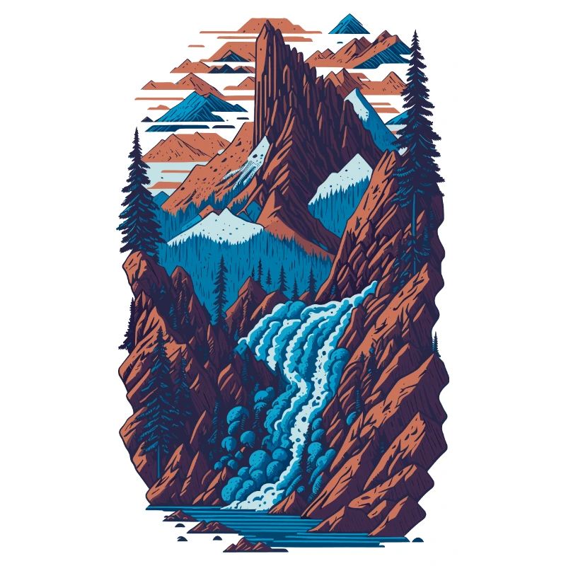 Retro Wanderer Illustration