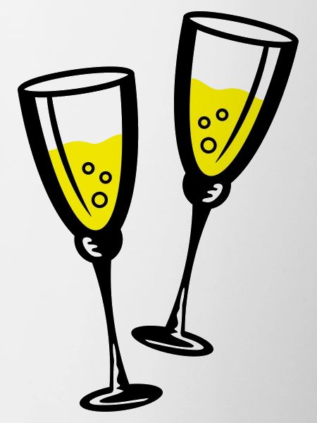 sekt glas vin