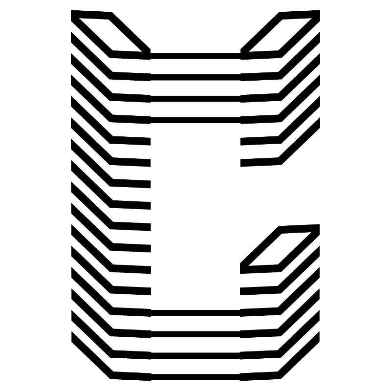 Unique Letter C Logo Design "Schwarz"