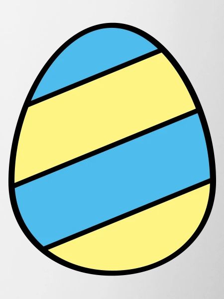 Oeuf de Pâques rayé