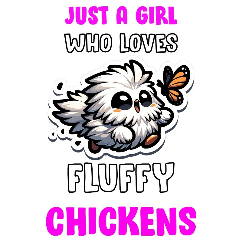 Nur ein Mädchen, das Fluffy Chickens Silkies liebt