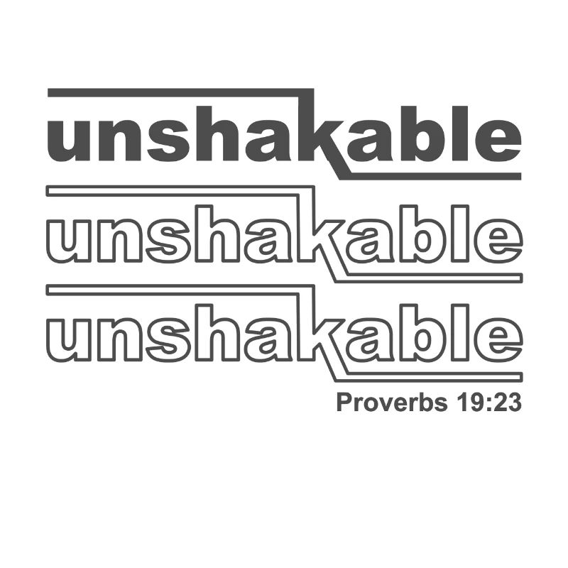 Christian Design Unshakable Proverbs 19 verse 23