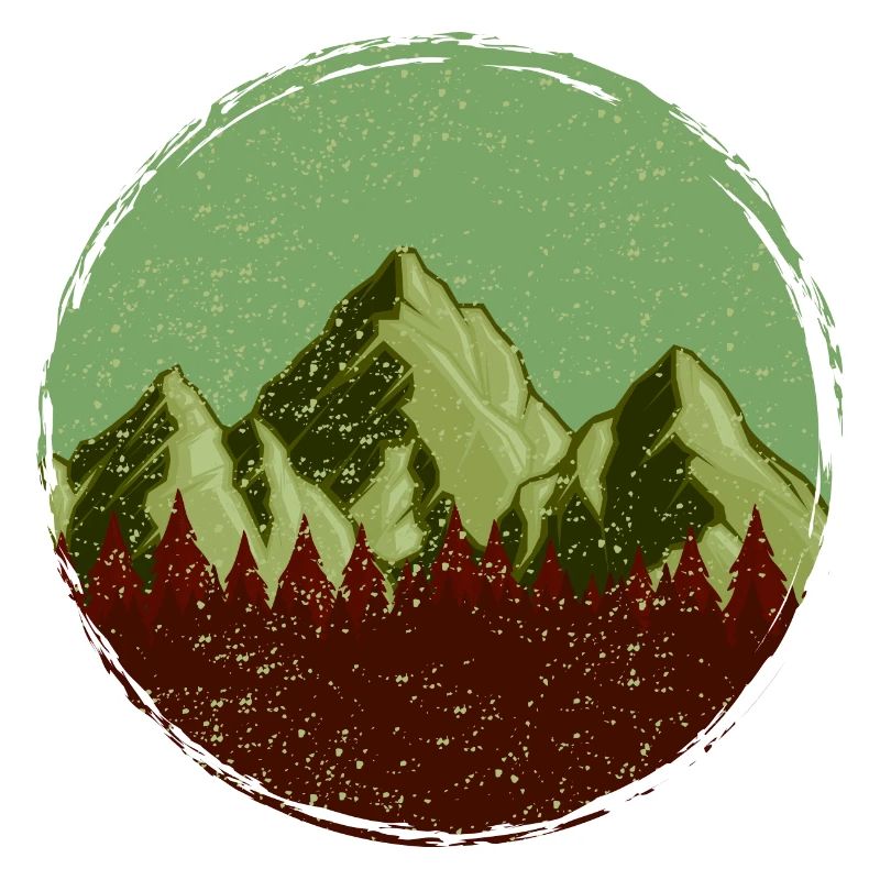Mountains Forest Symbol