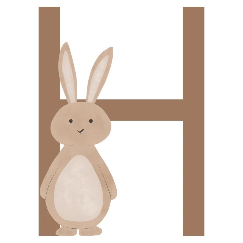 H - HASE - ABC, Alphabet, Buchstabe, Tier, Name