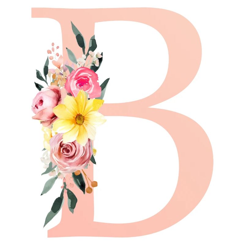 B Monogramm Floral