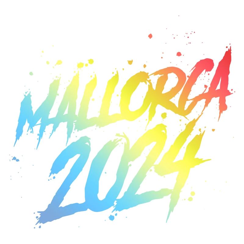 Majorque 2024 Équipe de vacances colorée