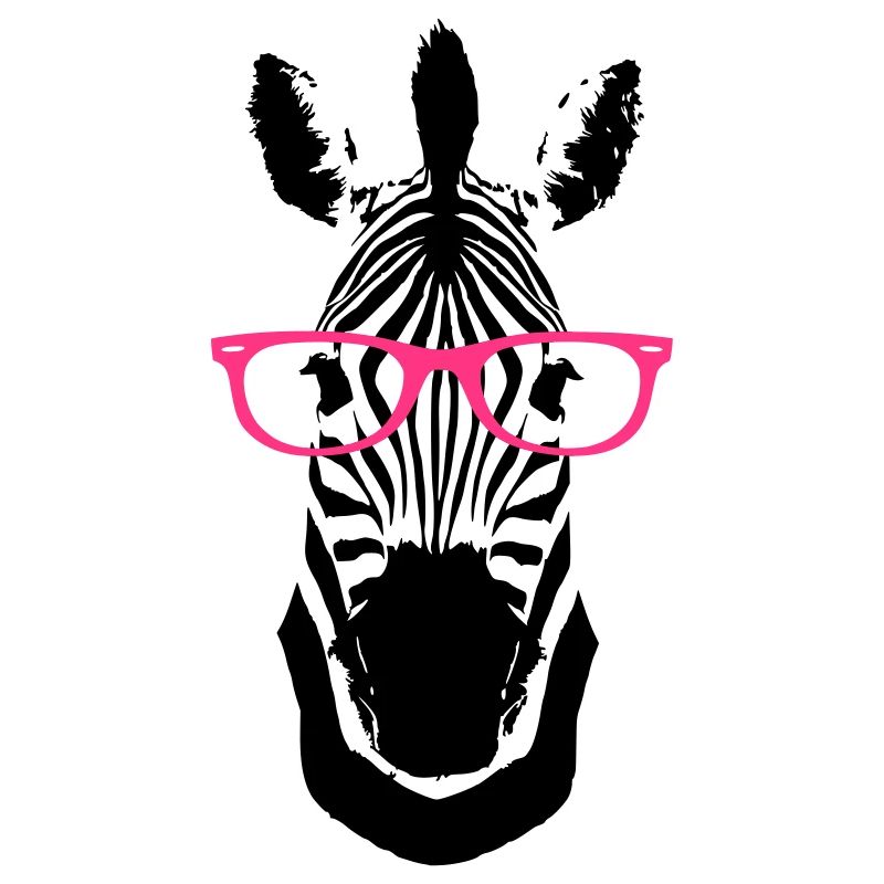 Zebra Brille Nerd