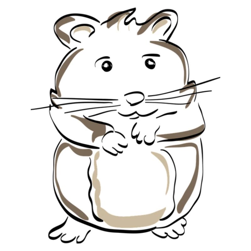 Gezeichneter Hamster - Perfekte Geschenkidee!